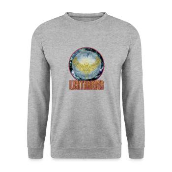 LIGHT WARRIORS of the universe - warriors of light - Unisex Sweatshirt - salt & pepper - Front - Alina (178cm) & Michal (187cm)