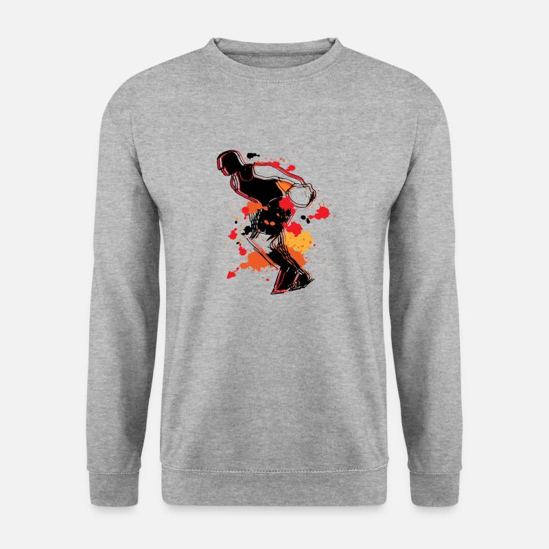 basketball - Unisex Pullover - Weißgrau meliert