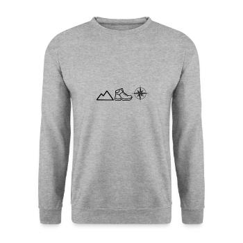 Mountains Alps Mountaineering - Unisex Sweatshirt - salt & pepper - Front - Alina (178cm) & Michal (187cm)