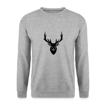 Mountains Alps Mountaineering - Unisex Sweatshirt - salt & pepper - Front - Alina (178cm) & Michal (187cm)