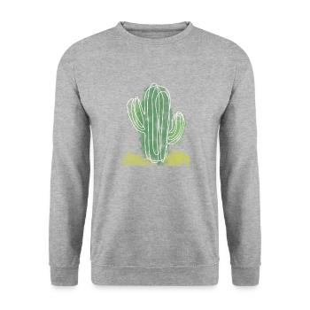 Plante fleur nature cactus - Sweat-shirt Unisexe - gris chiné - Devant - Alina (178cm) & Michal (187cm)