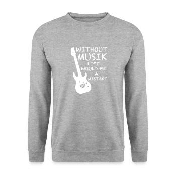 Musik Musikinstrumente Singen - Unisex Pullover - Weißgrau meliert - Vorne - Alina (178cm) & Michal (187cm)