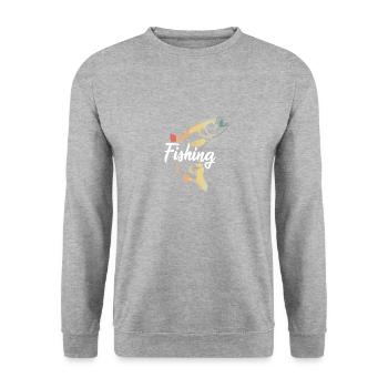 Pêche pêche pêche - Sweat-shirt Unisexe - gris chiné - Devant - Alina (178cm) & Michal (187cm)