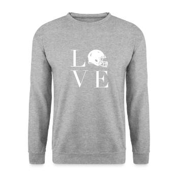 Football américain - Sweat-shirt Unisexe - gris chiné - Devant - Alina (178cm) & Michal (187cm)
