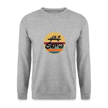 Skateboard Skaten Skateboarding - Sweat-shirt Unisexe - gris chiné - Devant - Alina (178cm) & Michal (187cm)