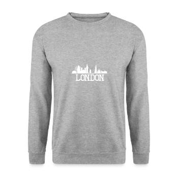 Londres Angleterre UK - Sweat-shirt Unisexe - gris chiné - Devant - Alina (178cm) & Michal (187cm)