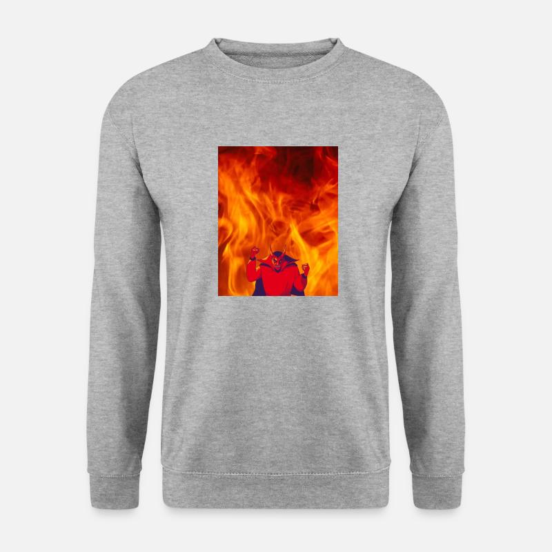 Teufel in der Hölle - Unisex Pullover - Weißgrau meliert