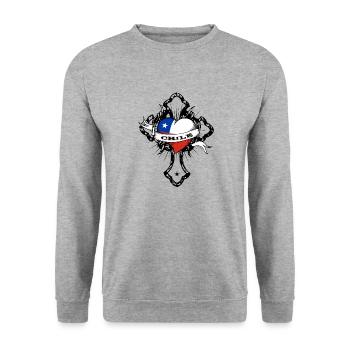 Chili - Sweat-shirt Unisexe - gris chiné - Devant - Alina (178cm) & Michal (187cm)
