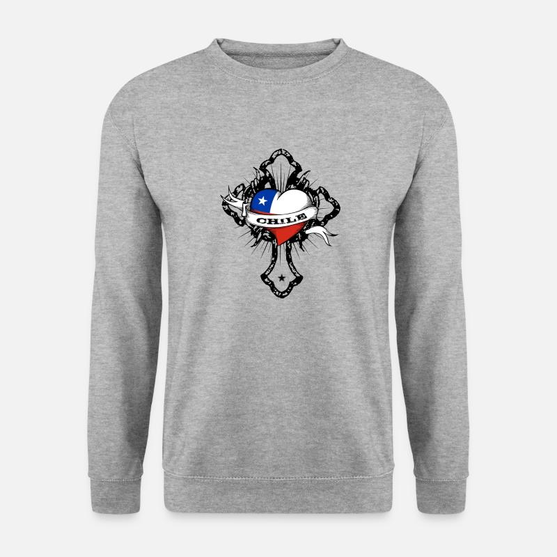 Chile - Unisex Pullover - Weißgrau meliert