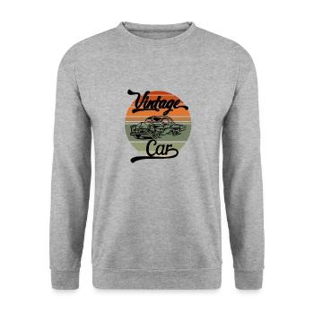 Auto Car Autosport - Unisex Pullover - Weißgrau meliert - Vorne - Alina (178cm) & Michal (187cm)