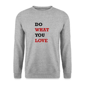 FAITES CE QUE VOUS AIMEZ - Sweat-shirt Unisexe - gris chiné - Devant - Alina (178cm) & Michal (187cm)