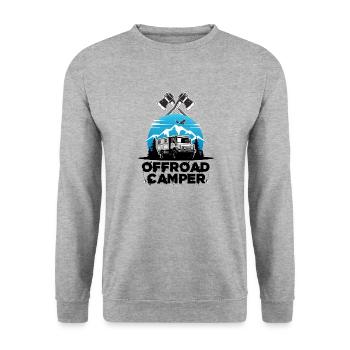 Offroad Camper camping Motorhome Motorhome WoMo - Unisex Sweatshirt - salt & pepper - Front - Alina (178cm) & Michal (187cm)