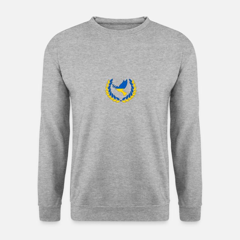 frieden für ukraine - Unisex Pullover - Weißgrau meliert