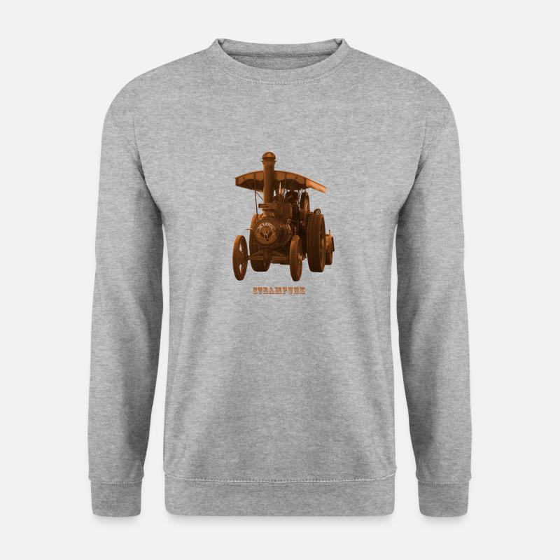 Tractor Tractor Steampunk Steam Engine Retro - Unisex Sweatshirt - salt & pepper