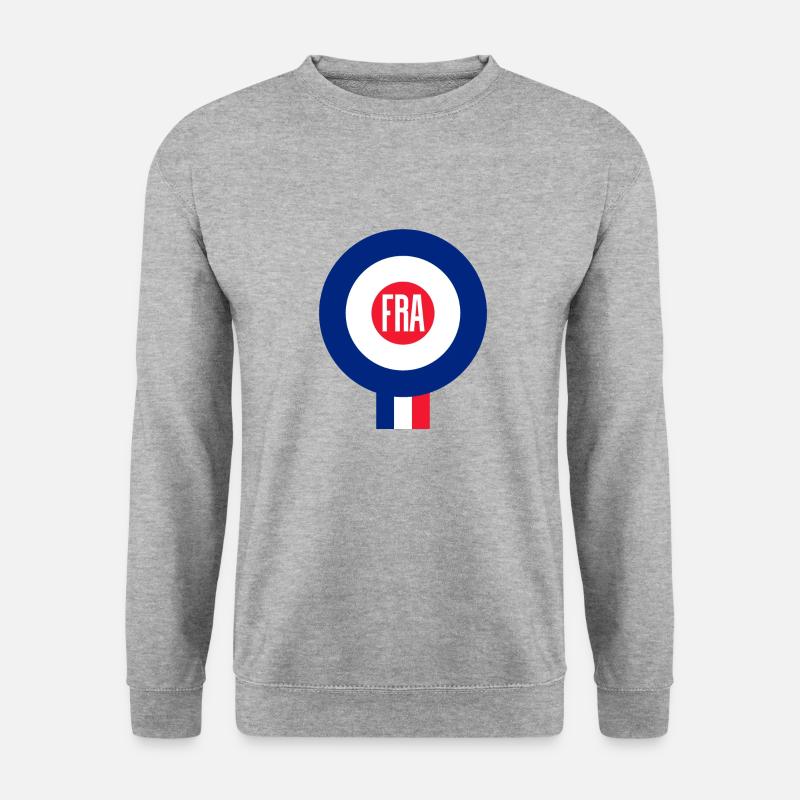 Frankreich - Unisex Pullover - Weißgrau meliert