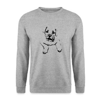 Dog Vector Pet Pets Puppy Dogs 3 - Unisex Sweatshirt - salt & pepper - Front - Alina (178cm) & Michal (187cm)