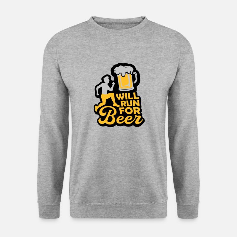 Courir pour la bière - Sweat-shirt Unisexe - gris chiné