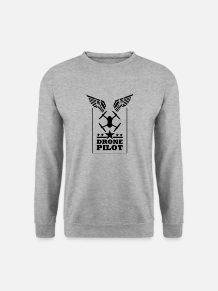 Drone Pilot Men Cadeau - Sweat-shirt Unisexe - gris chiné
