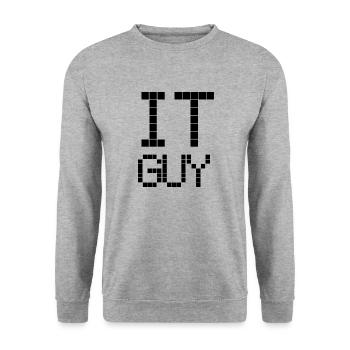 IT GUY | Nerd | | Computers Computer science - Unisex Sweatshirt - salt & pepper - Front - Alina (178cm) & Michal (187cm)