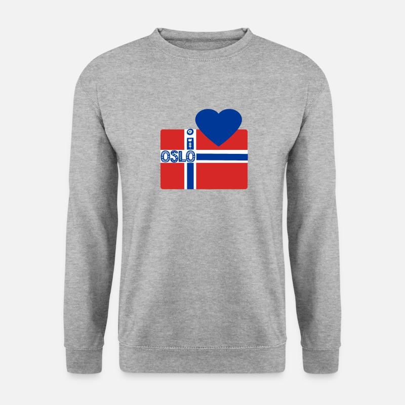 Oslo - Unisex Pullover - Weißgrau meliert