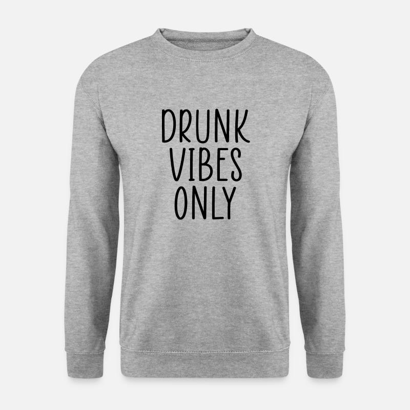 Nur betrunkene Vibes - Unisex Pullover - Weißgrau meliert