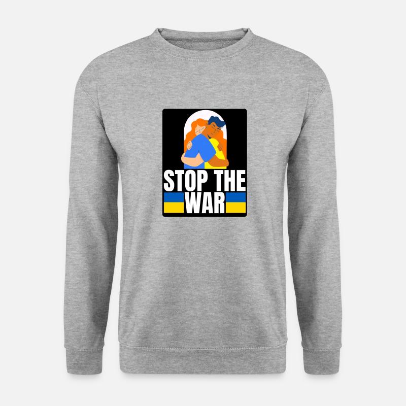 Ukraine - Unisex Pullover - Weißgrau meliert