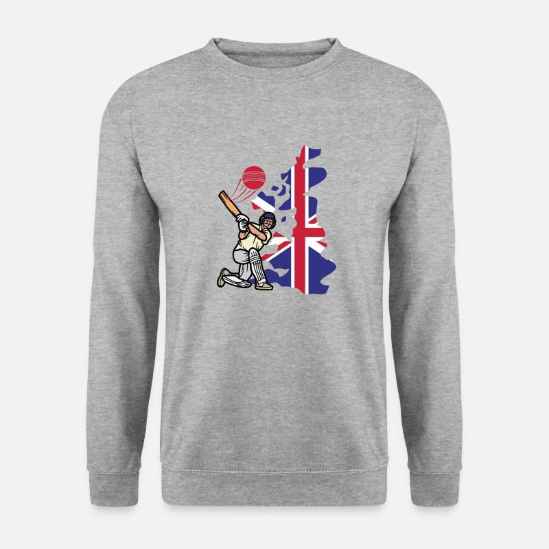 Cricket Match - England Cricket - Engalnd Flagge - Unisex Pullover - Weißgrau meliert