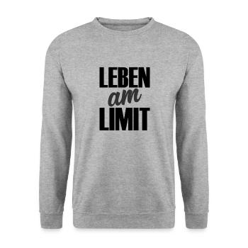 Leben am Limit - Unisex Pullover - Weißgrau meliert - Vorne - Alina (178cm) & Michal (187cm)