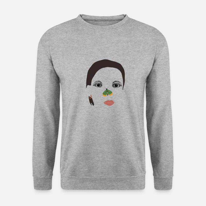 Moderne Kunst / Freestyle - Unisex Pullover - Weißgrau meliert
