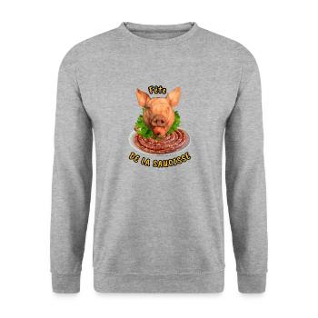 Fête de la saucisse 2 - Sweat-shirt Unisexe - gris chiné - Devant - Alina (178cm) & Michal (187cm)