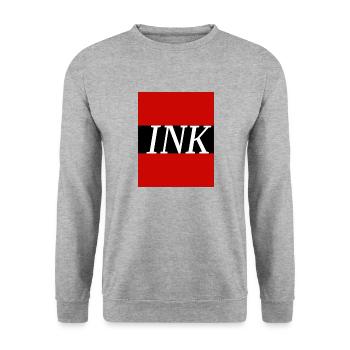 INK - Unisex Pullover - Weißgrau meliert - Vorne - Alina (178cm) & Michal (187cm)