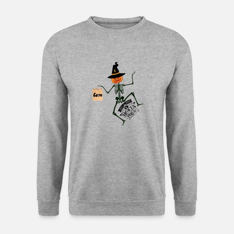 Halloween - Unisex Pullover - Weißgrau meliert