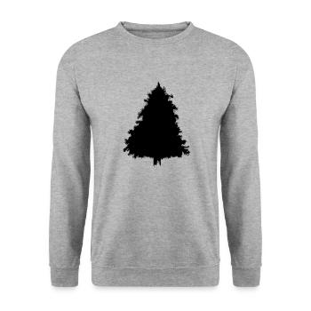 Christmas Tree Christmas Tree Winter Vector 9 - Unisex Sweatshirt - salt & pepper - Front - Alina (178cm) & Michal (187cm)