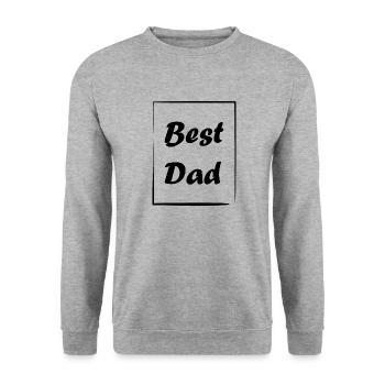 Best Dad - Unisex Pullover - Weißgrau meliert - Vorne - Alina (178cm) & Michal (187cm)