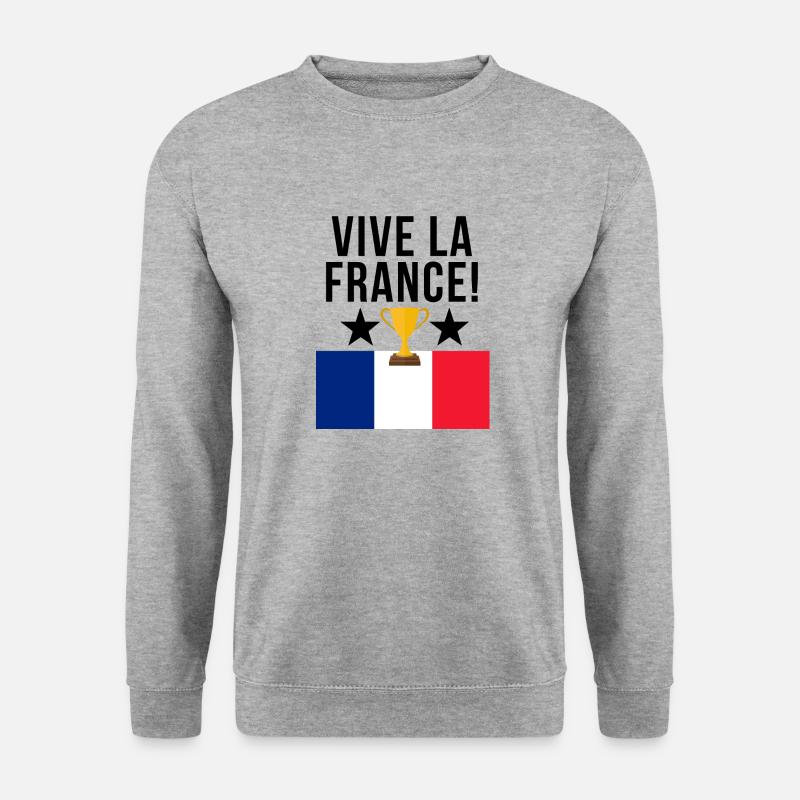 Vive la France - Unisex Pullover - Weißgrau meliert