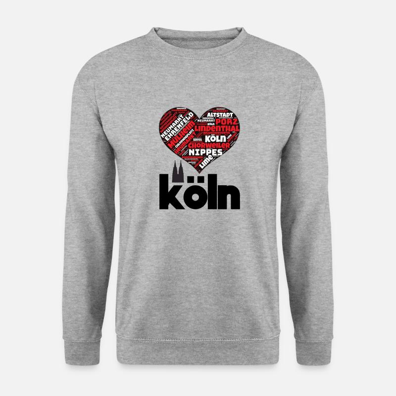 Köln - Unisex Pullover - Weißgrau meliert