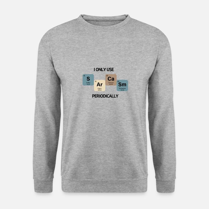 Sarkasmus retro - Unisex Pullover - Weißgrau meliert