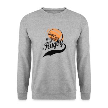 Rugby Rugbyspieler Teamsport Kontaktsport - Unisex Pullover - Weißgrau meliert - Vorne - Alina (178cm) & Michal (187cm)