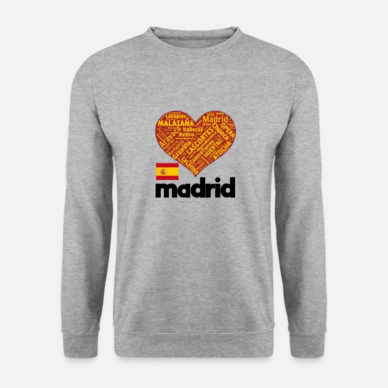 Madrid - Unisex Pullover - Weißgrau meliert
