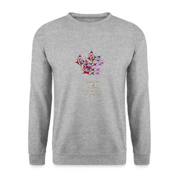 génie - Sweat-shirt Unisexe - gris chiné - Devant - Alina (178cm) & Michal (187cm)