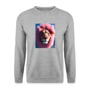 Dessin animé d’une lionne queer - Sweat-shirt Unisexe - gris chiné - Devant - Alina (178cm) & Michal (187cm)