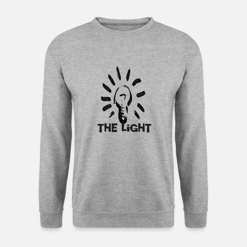 the light - Unisex Pullover - Weißgrau meliert