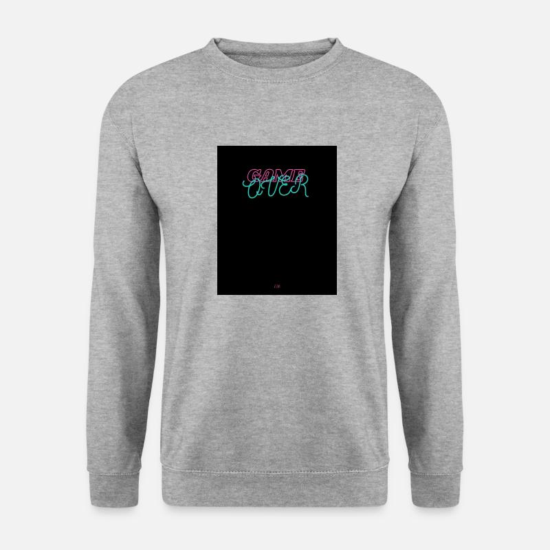 Game Over - Unisex Pullover - Weißgrau meliert