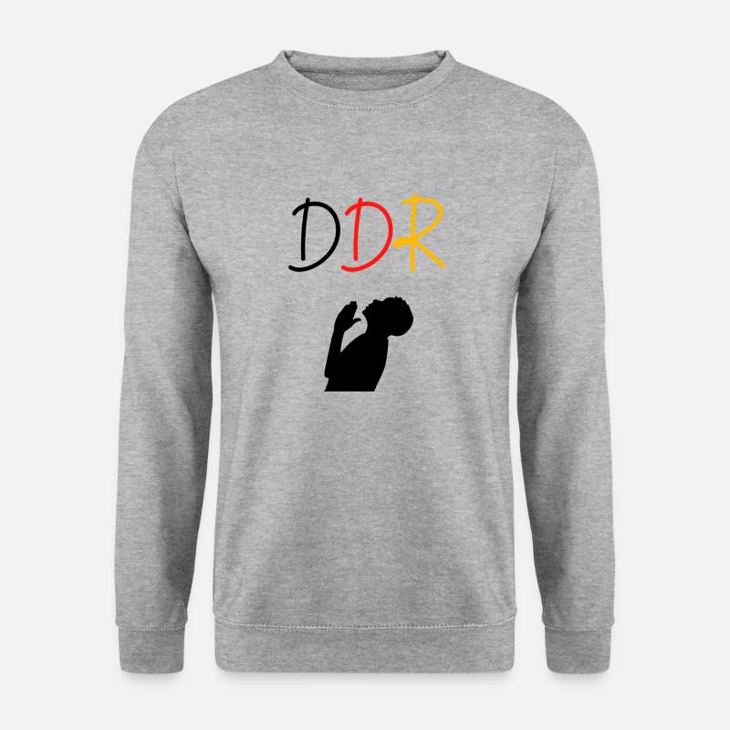 DDR - Unisex Pullover - Weißgrau meliert