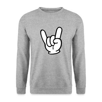 Skirt Hand - Unisex Sweatshirt - salt & pepper - Front - Alina (178cm) & Michal (187cm)