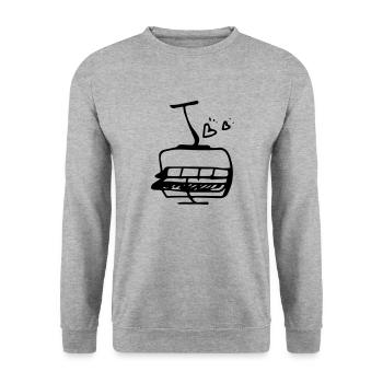 Chairlift Skiing Skiing - Unisex Sweatshirt - salt & pepper - Front - Alina (178cm) & Michal (187cm)