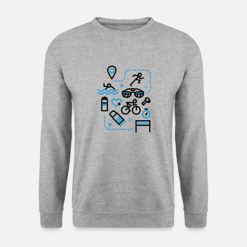 triatlhon icons finisher - Unisex Pullover - Weißgrau meliert