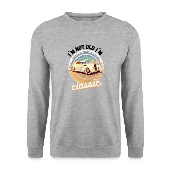 classic not old - Unisex Sweatshirt - salt & pepper - Front - Alina (178cm) & Michal (187cm)