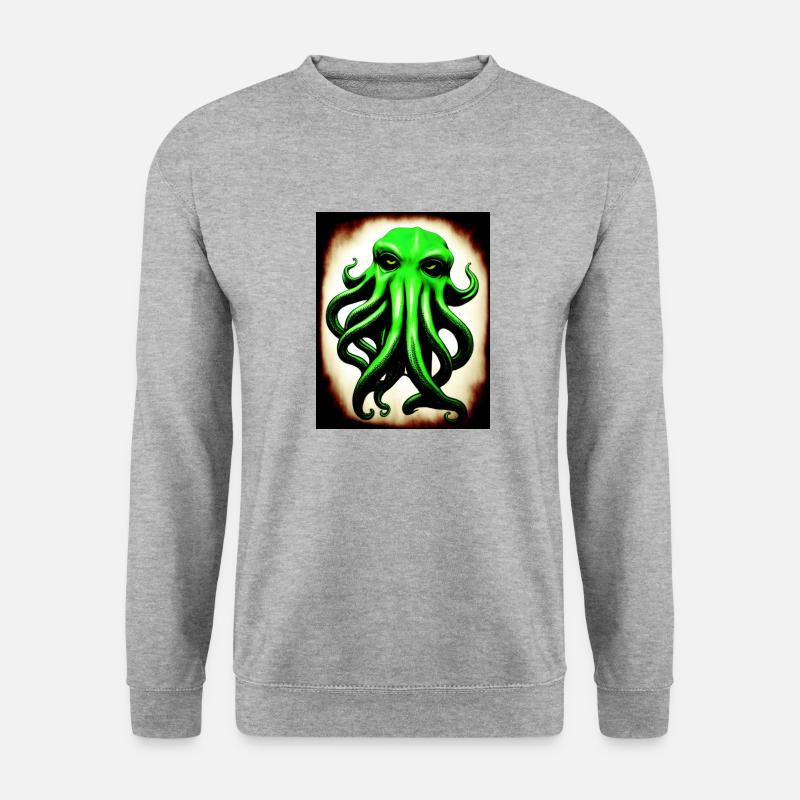 Octopus #003 - Unisex Pullover - Weißgrau meliert