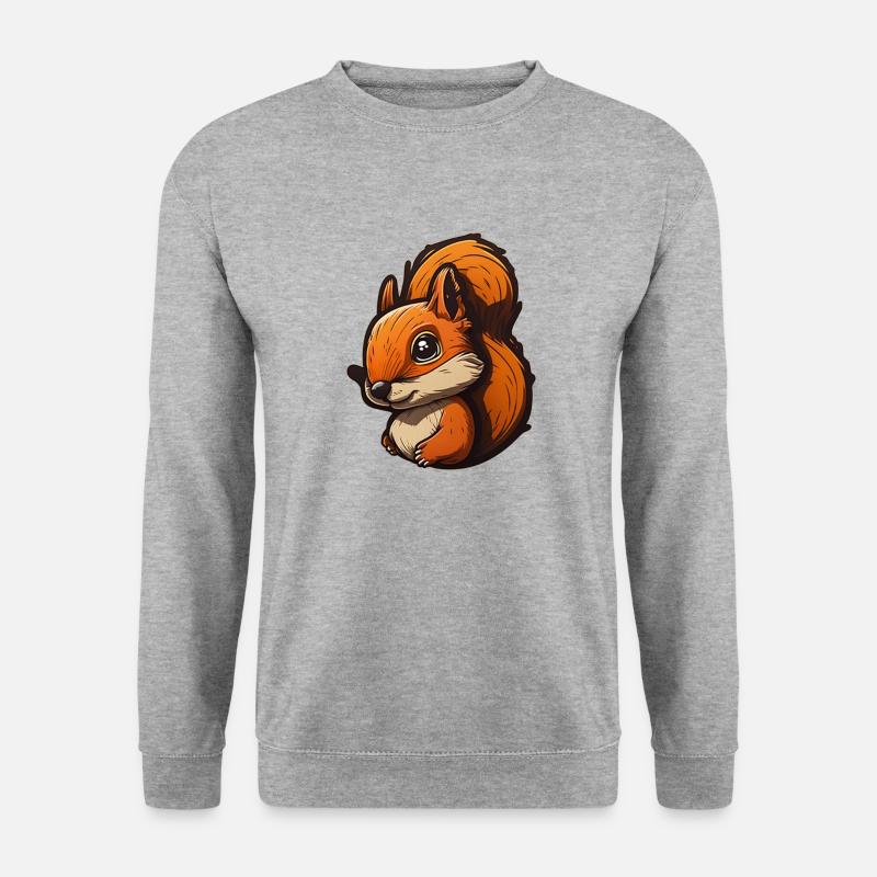 Eichhörnchen - Unisex Pullover - Weißgrau meliert